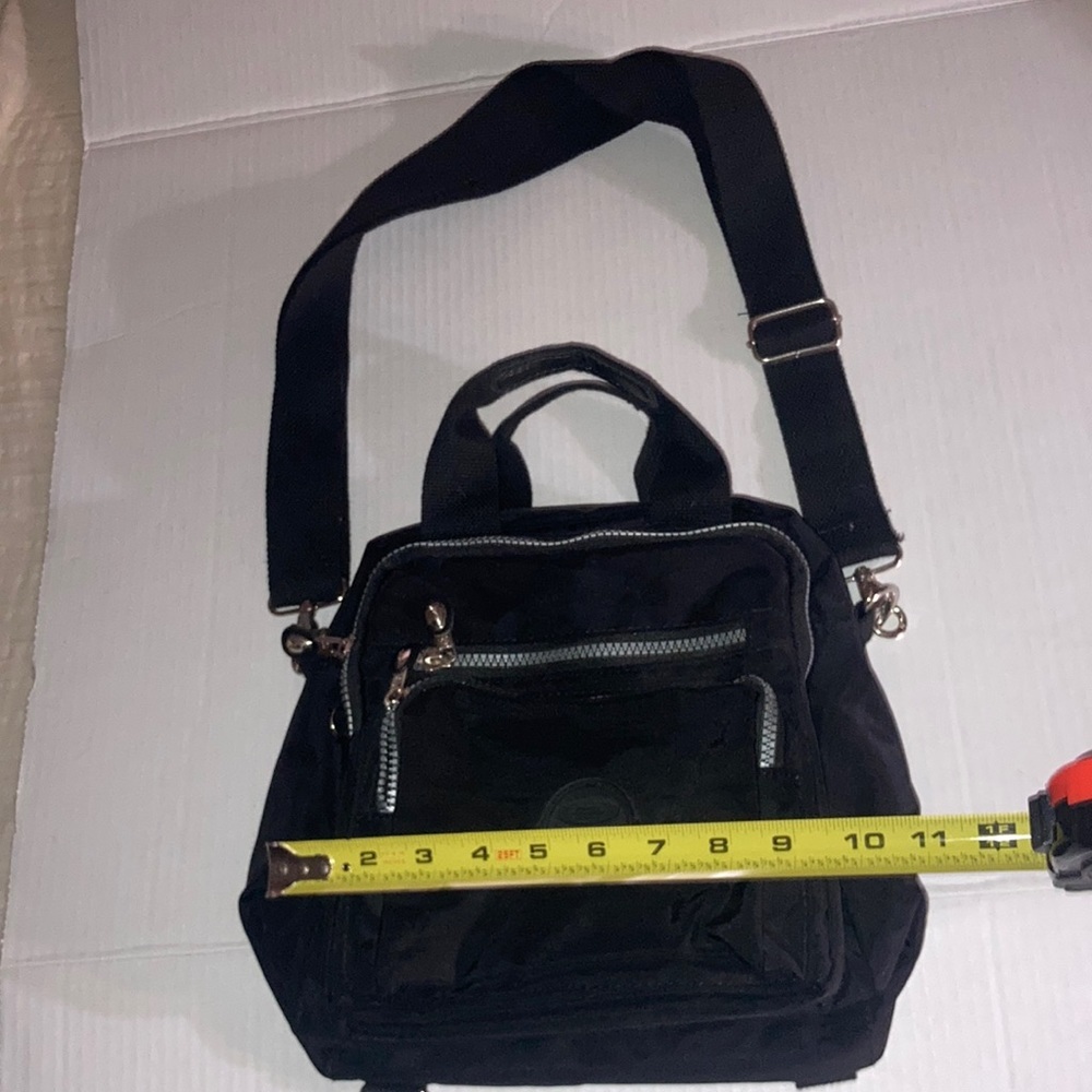 Nice Nylon Black Bag. 4 Front Compartments